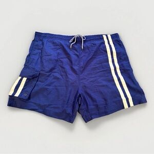 Mad Iguana Sportswear (Vintage 90’s) Men's Striped Swim Shorts - L/XL